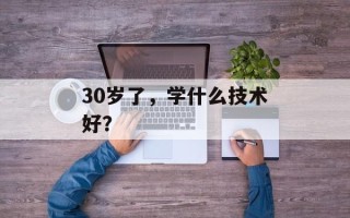 30岁了，学什么技术好？