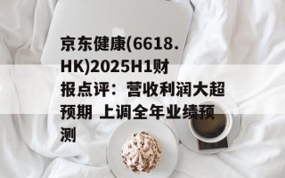 京东健康(6618.HK)2025H1财报点评：营收利润大超预期 上调全年业绩预测