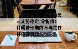 “对等关税”宣布前美元走势稳定 分析师：特朗普任期内不确定性将依然高企