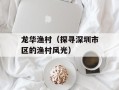 龙华渔村（探寻深圳市区的渔村风光）