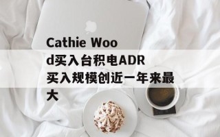 Cathie Wood买入台积电ADR 买入规模创近一年来最大