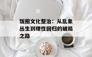 饭圈文化整治：从乱象丛生到理性回归的破局之路