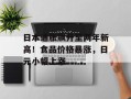 日本通胀飙升至两年新高！食品价格暴涨，日元小幅上涨