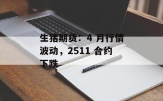 生猪期货：4 月行情波动，2511 合约下跌