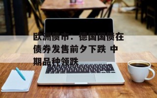 欧洲债市：德国国债在债券发售前夕下跌 中期品种领跌