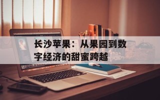 长沙苹果：从果园到数字经济的甜蜜跨越