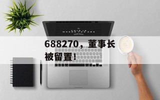 688270，董事长被留置！