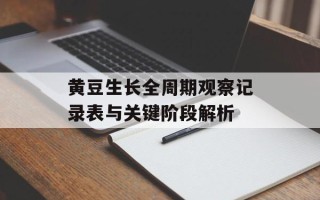 黄豆生长全周期观察记录表与关键阶段解析