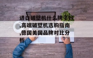 进口破壁机什么牌子好,高端破壁机选购指南,德国美国品牌对比分析