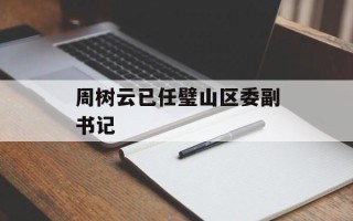周树云已任璧山区委副书记