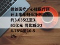 微创医疗：心脉医疗预计上半年归母净利润为约3.035亿至3.61亿元 同比减少24.78%至10.52%
