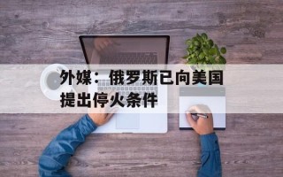 外媒：俄罗斯已向美国提出停火条件