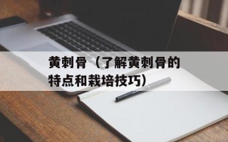 黄刺骨（了解黄刺骨的特点和栽培技巧）