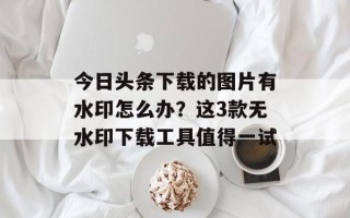 今日头条下载的图片有水印怎么办？这3款无水印下载工具值得一试