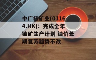 中广核矿业(01164.HK)：完成全年铀矿生产计划 铀价长期复苏趋势不改