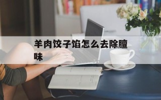 羊肉饺子馅怎么去除膻味
