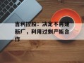 吉利控股：决定不再建新厂，利用过剩产能合作