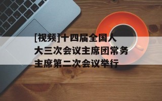 [视频]十四届全国人大三次会议主席团常务主席第二次会议举行
