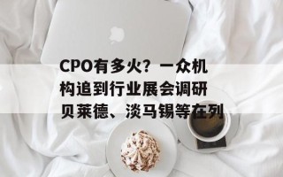 CPO有多火？一众机构追到行业展会调研 贝莱德、淡马锡等在列