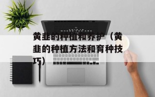 黄韭的种植和养护（黄韭的种植方法和育种技巧）