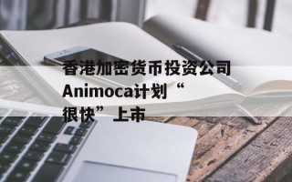 香港加密货币投资公司Animoca计划“很快”上市