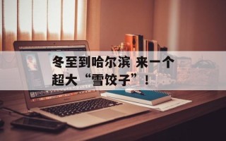 冬至到哈尔滨 来一个超大“雪饺子”！