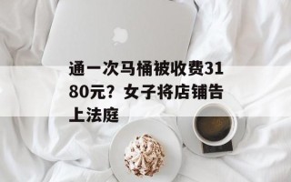 通一次马桶被收费3180元？女子将店铺告上法庭