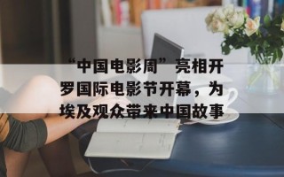 “中国电影周”亮相开罗国际电影节开幕，为埃及观众带来中国故事