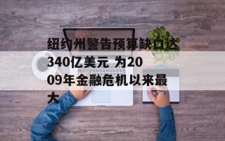 纽约州警告预算缺口达340亿美元 为2009年金融危机以来最大