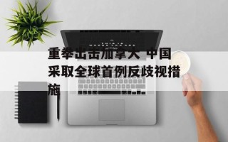 重拳出击加拿大 中国采取全球首例反歧视措施