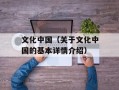 文化中国（关于文化中国的基本详情介绍）