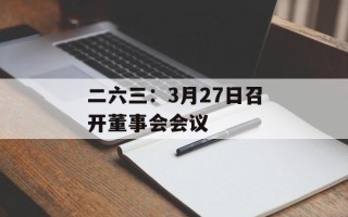 二六三：3月27日召开董事会会议