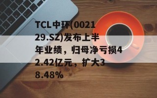 TCL中环(002129.SZ)发布上半年业绩，归母净亏损42.42亿元，扩大38.48%