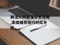 鲜活大闸蟹保存全攻略,家庭储存技巧对比分析