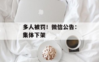 多人被罚！微信公告：集体下架