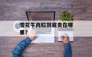 雪花牛肉粒到底贵在哪里？