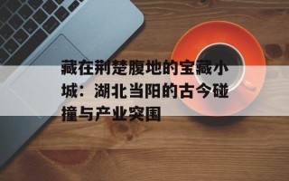 藏在荆楚腹地的宝藏小城：湖北当阳的古今碰撞与产业突围