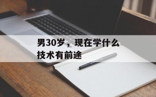 男30岁，现在学什么技术有前途