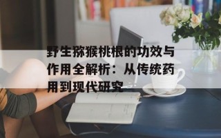 野生猕猴桃根的功效与作用全解析：从传统药用到现代研究