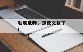 触底反弹，郑钦文赢了！
