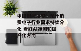 中国银河证券：预计消费电子行业需求持续分化 看好AI端侧和国产化方向