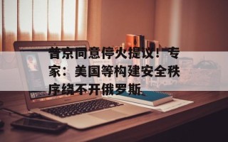 普京同意停火提议！专家：美国等构建安全秩序绕不开俄罗斯