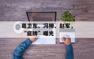葛卫东、冯柳、赵军，“底牌”曝光