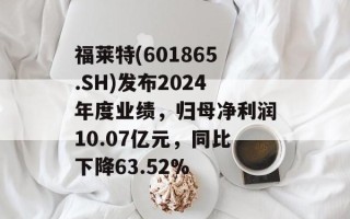 福莱特(601865.SH)发布2024年度业绩，归母净利润10.07亿元，同比下降63.52%