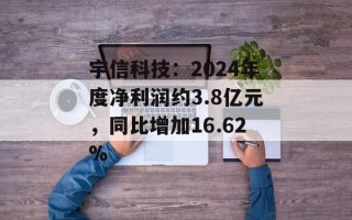 宇信科技：2024年度净利润约3.8亿元，同比增加16.62%