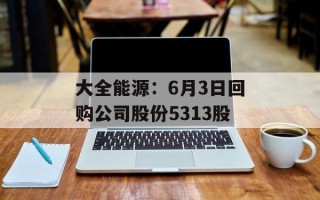 大全能源：6月3日回购公司股份5313股