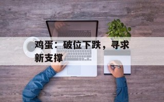 鸡蛋：破位下跌，寻求新支撑