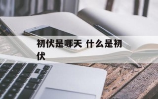 初伏是哪天 什么是初伏