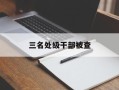 三名处级干部被查