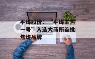 平煤股份：“平煤主焦一号”入选大商所首批焦煤品牌